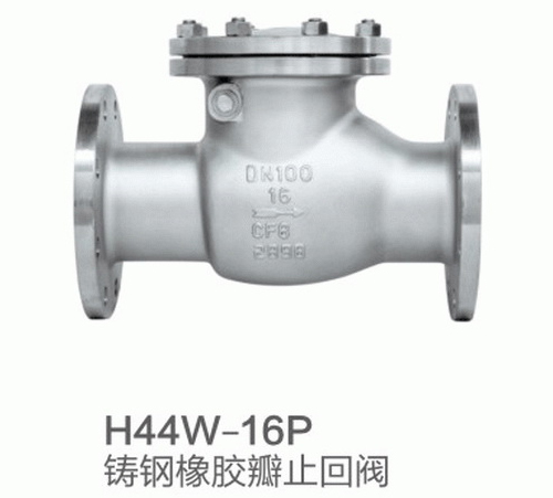 H44W-16P铸钢橡胶瓣止回阀